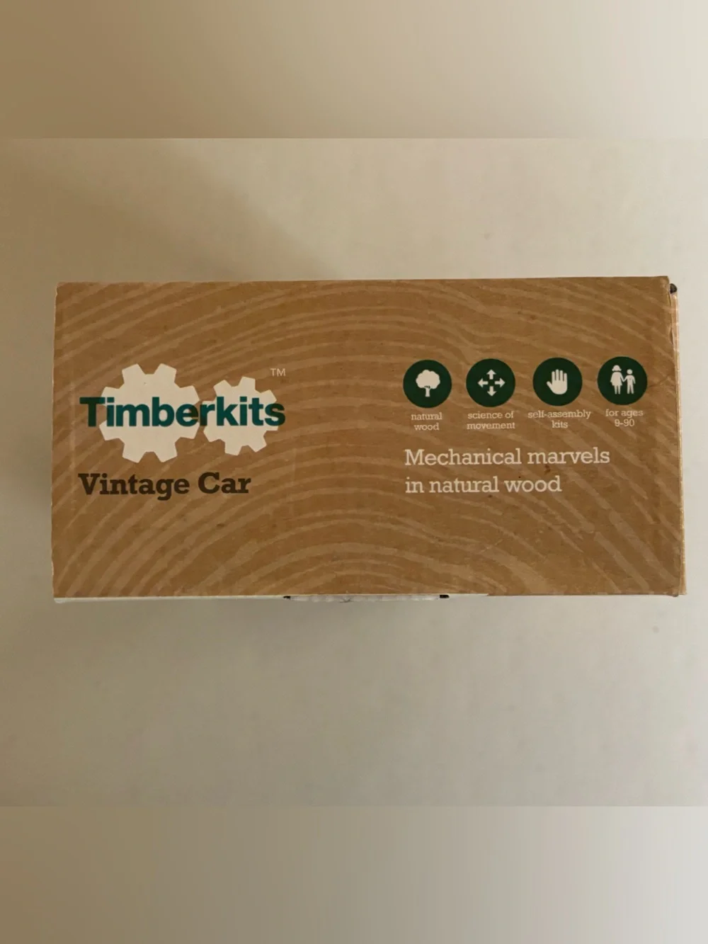 Timber kits Vintage Car Wooden Building Kit - Natural Wood NIB